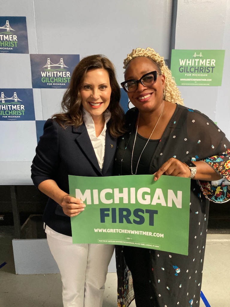 commissioner knight with governor whitmer